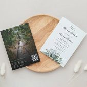 Foto QR Code Hochzeitsfeier Flyer