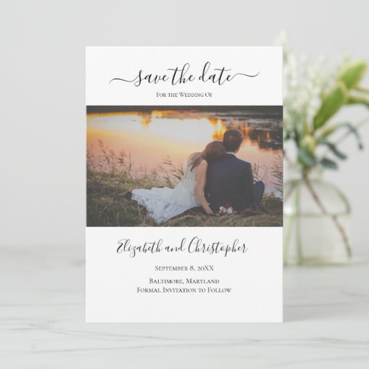 Foto QR-Code Hochzeitssache speichern das Datum (Stehend Vorderseite)