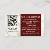 Foto QR-Code Kaffeeshop-Visitenkarte Visitenkarte (Rückseite)