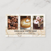 Foto QR-Code Kaffeeshop-Visitenkarte Visitenkarte (Vorderseite)