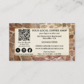 Foto QR-Code Kaffeeshop-Visitenkarte Visitenkarte (Rückseite)