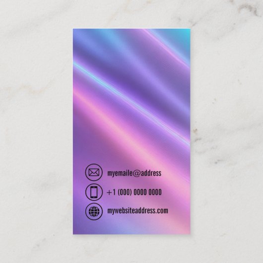 Foto qr-Code-Kontaktsymbole Trends Hintergrund Visitenkarte (Rückseite)