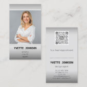 Foto Qr Code Logo Beruflich Consulting Ombre Visitenkarte (Vorne/Hinten)