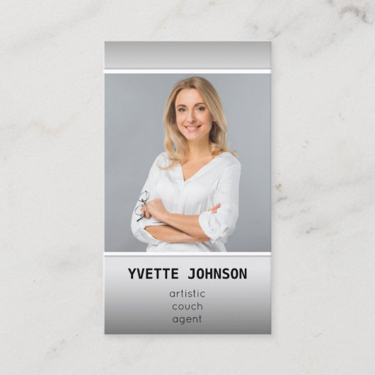 Foto Qr Code Logo Beruflich Consulting Ombre Visitenkarte (Vorderseite)