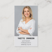 Foto Qr Code Logo Berufliche Kosmetologin Visitenkarte (Vorderseite)