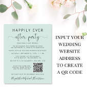 Foto QR Code Mint Hochzeitsempfang Einladung