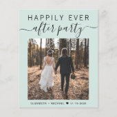 Foto QR Code Mint Hochzeitsempfang Einladung (Vorderseite)