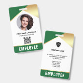 Foto QR Code Mitarbeiter-ID-Karte Ausweis (Vorder- & Rückseite)