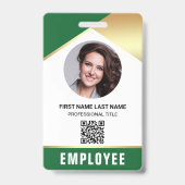 Foto QR Code Mitarbeiter-ID-Karte Ausweis (Vorderseite)