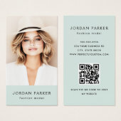 Foto QR Code Mode Blue Green Visicards (Vorne & Hinten)