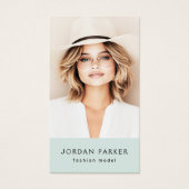 Foto QR Code Mode Blue Green Visicards (Vorderseite)