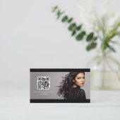 Foto QR-Code-Modelmodell Visitenkarte (Stehend Vorderseite)