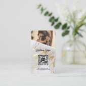 Foto QR Code Modern Fotografie Visitenkarte (Stehend Vorderseite)