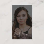 Foto QR CODE Moderne berufliche Schauspielerin Visitenkarte (Vorderseite)