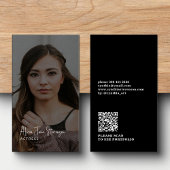 Foto QR CODE Moderne berufliche Schauspielerin Visitenkarte