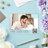 Foto QR Code Moderne Einsatzpartei Acryleinladungen (In Situ (Hochzeit))