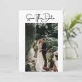 Foto QR Code Moderne Hochzeiten speichern die Datu Save The Date (Stehend Vorderseite)