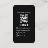 Foto-QR-Code Moderne Verbindung mit mir Geschäft Visitenkarte (Rückseite)
