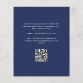 Foto QR Code Navy Blau Save the Date (Rückseite)