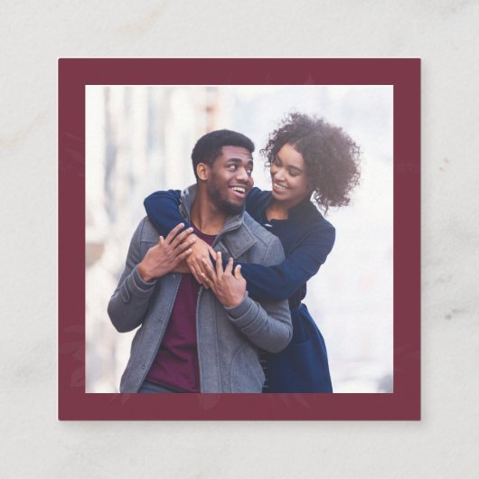 Foto QR Code Online UAWG Burgundy Gray Botanisch Begleitkarte (Rückseite)