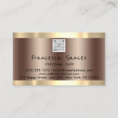 Foto QR Code Persönlicher Koch Cooking Gold Messer Visitenkarte (Rückseite)