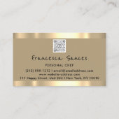 Foto QR Code Persönlicher Koch Cooking Lounge Must Visitenkarte (Rückseite)