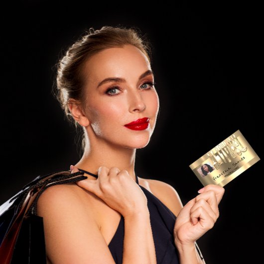 Foto QR Code Persönlicher Koch Kochen Goldenes Mes Visitenkarte