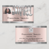 Foto QR Code Persönlicher Koch Kochlounge Silver Visitenkarte (Vorne/Hinten)