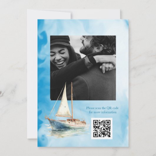 Foto QR Code Probe für Segelboote Einladung (Rückseite)