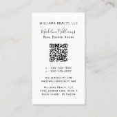Foto QR Code Real Anwesen Agent Business Card Visitenkarte (Rückseite)