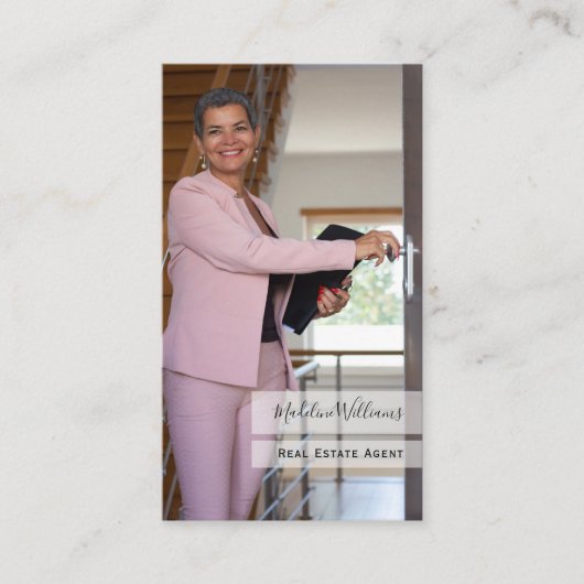 Foto QR Code Real Anwesen Agent Business Card Visitenkarte (Vorderseite)