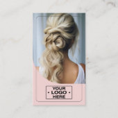 Foto QR-Code Rosa Visitenkarte (Vorderseite)