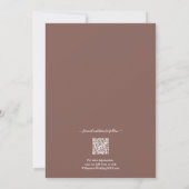 Foto QR Code Rose Taupe Wedding Save The Date (Rückseite)