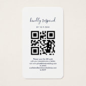Foto-QR-Code-RSVP-Hochzeitswebsite-Einlegerkarte (Vorderseite)