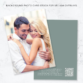 Foto QR Code Sage Background for Vellum Overlay Einladung
