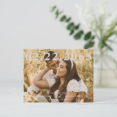 Foto QR Code Save the Date Hochfahren Postkarte (Stehend Vorderseite)