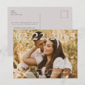 Foto QR Code Save the Date Hochfahren Postkarte (Vorne/Hinten)