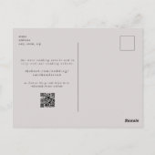Foto QR Code Save the Date Hochfahren Postkarte (Rückseite)