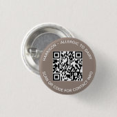 Foto QR Code Scan Kontakt Info Grey Button (Vorne & Hinten)