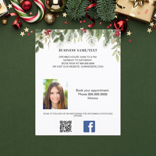 Foto qr Code Schönheitsschminke Weihnachtsfeier We Flyer