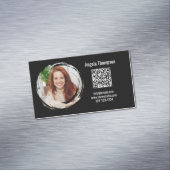 Foto-QR-Code Schwarz Magnetisch  Magnetische Visitenkarte (Beispiel)