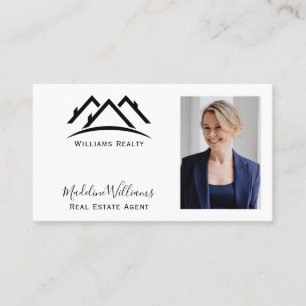 Foto QR Code Schwarz-weiß Real Anwesen Agent Visitenkarte