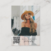 Foto QR-Code Skript Custom Social Media Icons Visitenkarte (Vorderseite)