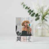 Foto QR-Code Skript Custom Social Media Icons Visitenkarte (Stehend Vorderseite)