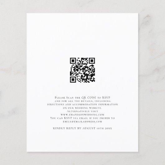 Foto QR Code Skript Custom Wedite Einladung (Rückseite)
