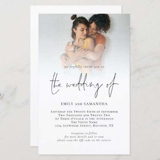 Foto QR Code Skript Lesbische Hochzeit (Vorne/Hinten)