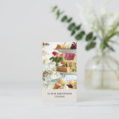 Foto QR Code Social Media Catering Visitenkarte (Stehend Vorderseite)