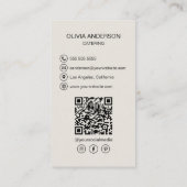 Foto QR Code Social Media Catering Visitenkarte (Rückseite)