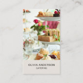 Foto QR Code Social Media Catering Visitenkarte (Vorderseite)