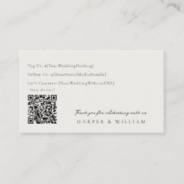 Foto qr Code Social Media Hochzeitskarte Visitenkarte